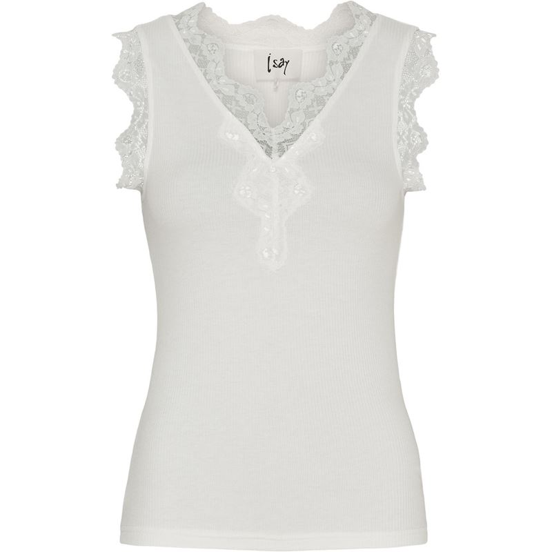 Toppar - Dee lace top – White